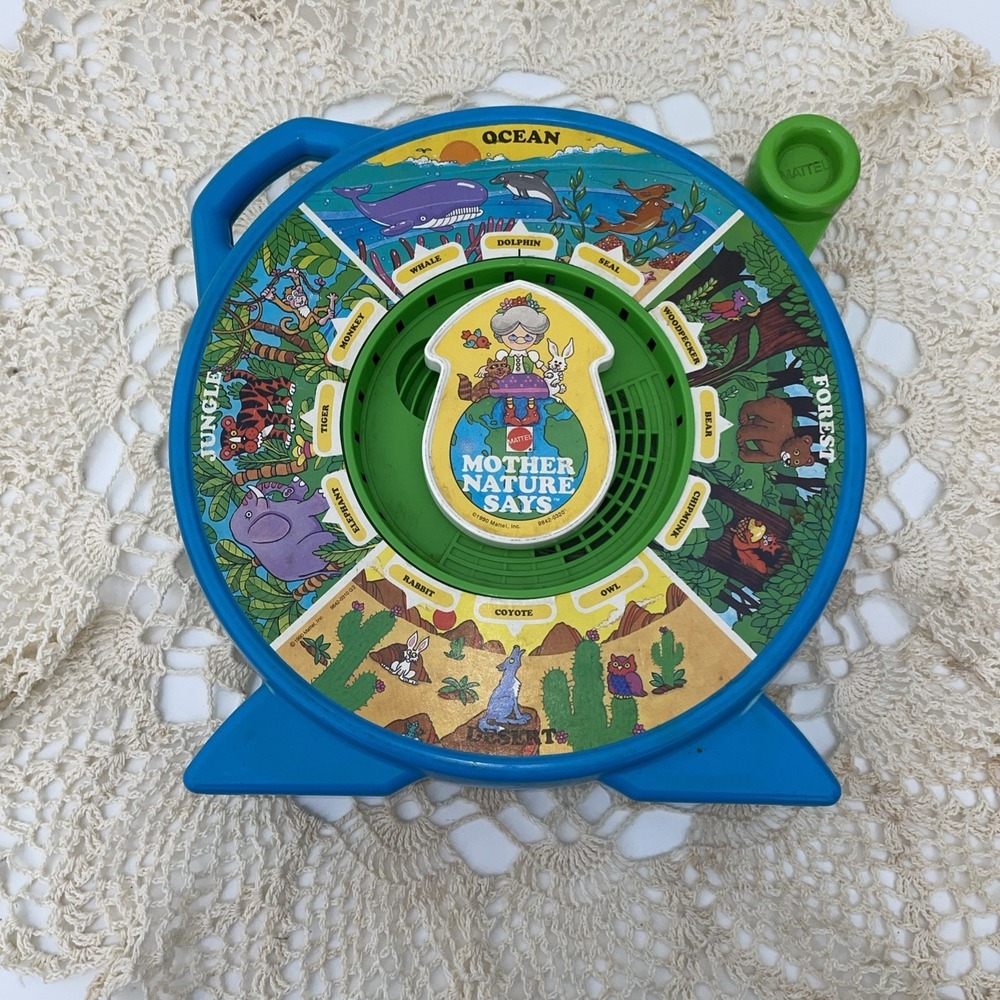 See n Say Mother Nature Says Vintage Toy 1990 Mattel *WORKING*